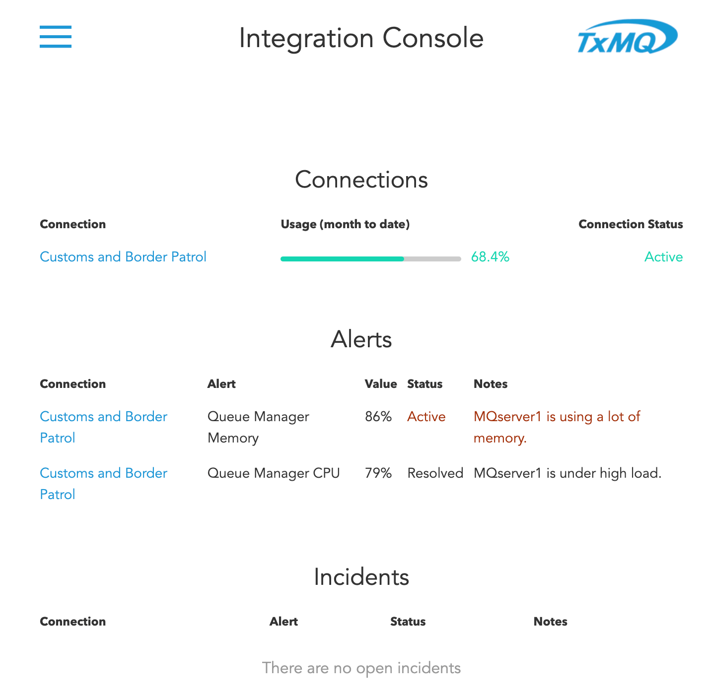 Customs and Border Protection (CBP) Integration with IBM MQ
